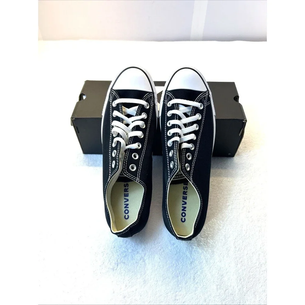Converse Jack Purcell All Star Canvas Low Unisex Sneakers Black /White M 10 W 12